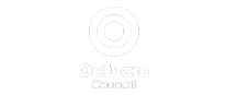 Oldham Council logo featuring a circular design Oldham Council logo featuring a circular design