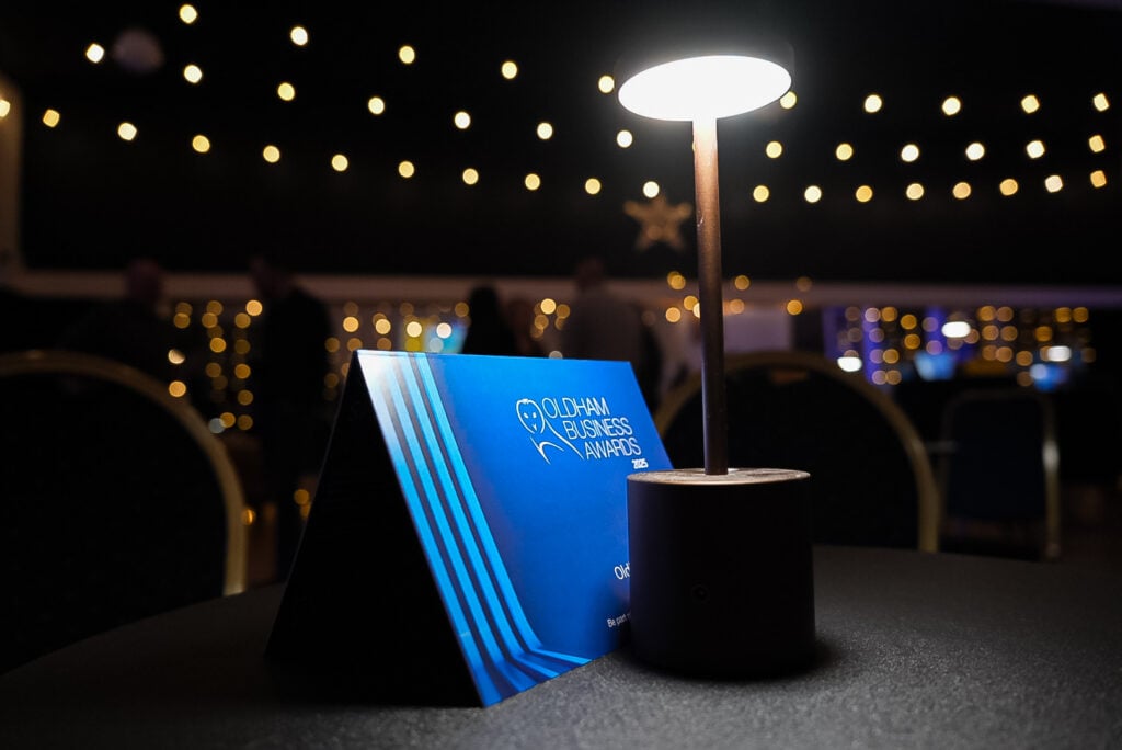 Awards ceremony table setting with light!!!!