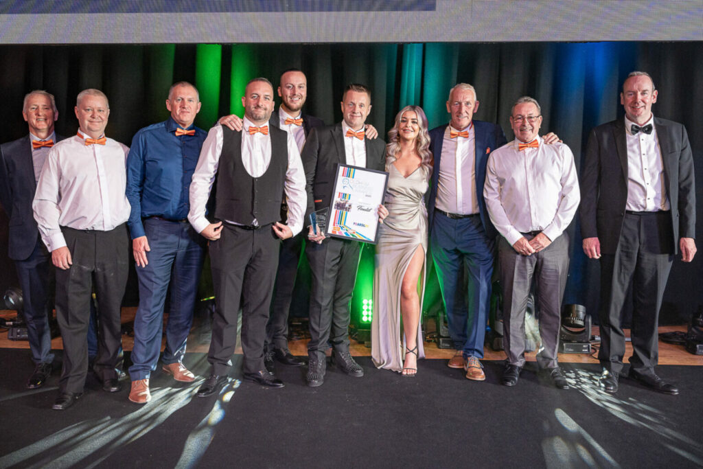 Rowan Ashworth Ltd claiming their business of the year (£5m+) award