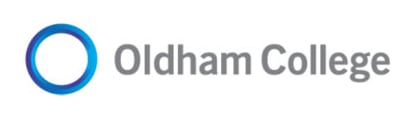 Logo of Oldham College, featuring a blue gradient ring symbol to the left of the gray text "Oldham College" on a white background. Logo of Oldham College, featuring a blue gradient ring symbol to the left of the gray text "Oldham College" on a white background.